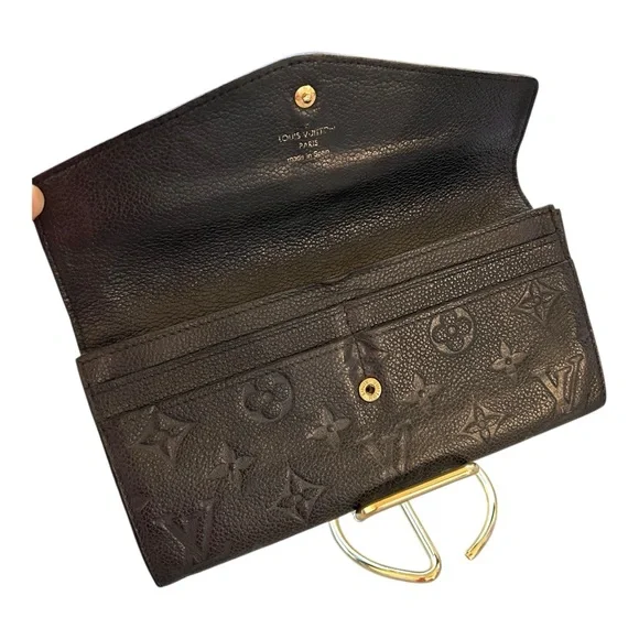 Louis Vuitton Black Monogram Empreinte Envelope Wallet – Noir EUC - Picture 4 of 11